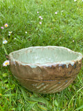 Textured ceramic bowl