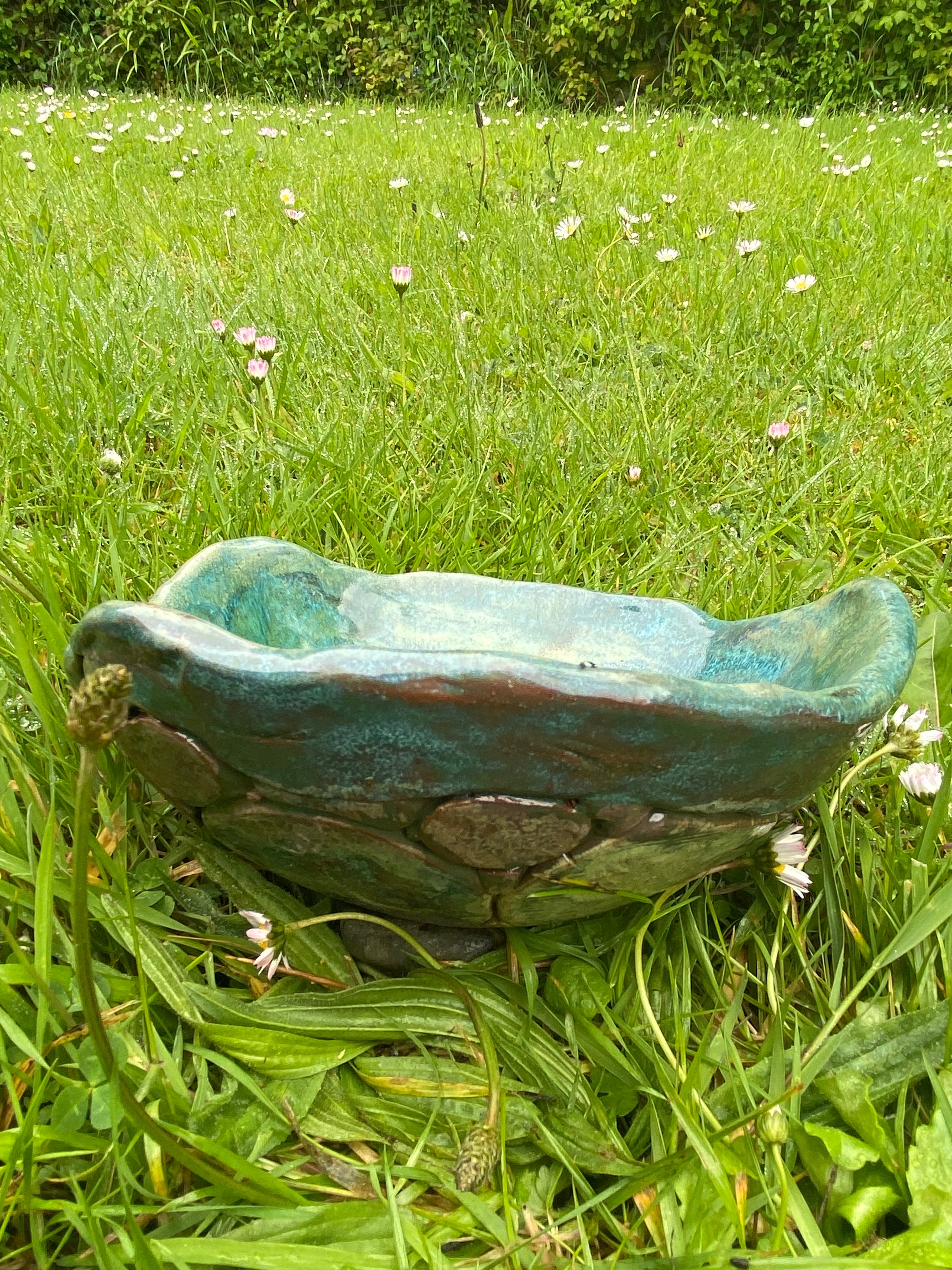 Textured ceramic dish